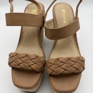 Xappeal Women's Brown Woven Wedges